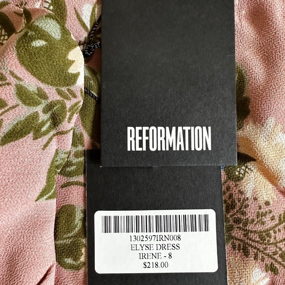 REFORMATION - ELYSE DRESS - IRENE - SIZE 8 (RUNS 1 SIZE SMALLER) - Picture 10 of 10